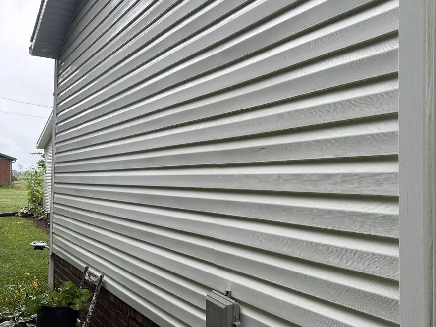 After: clean siding