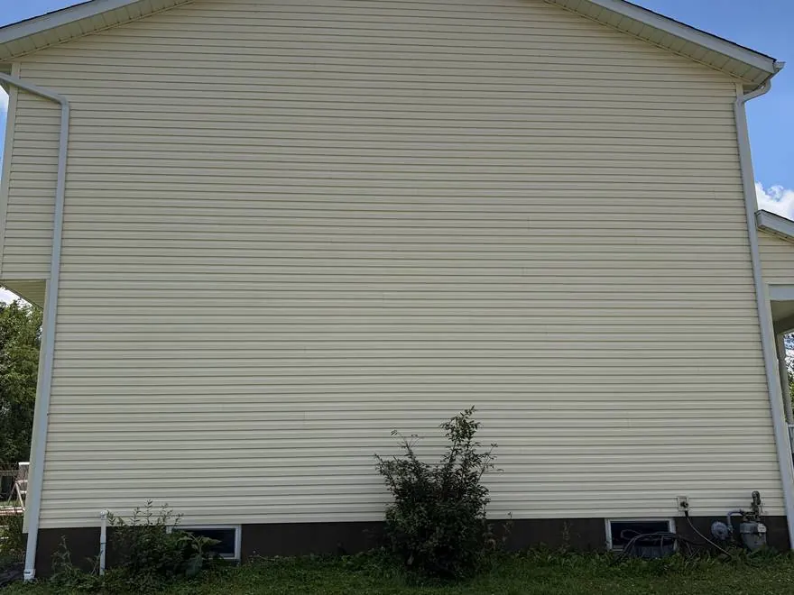 After: clean siding