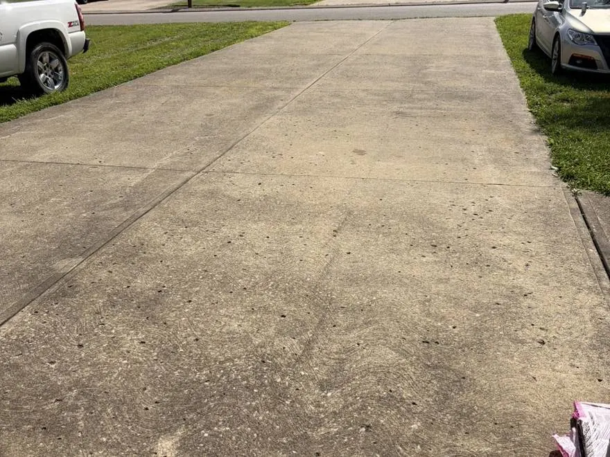 Before: dirty concrete