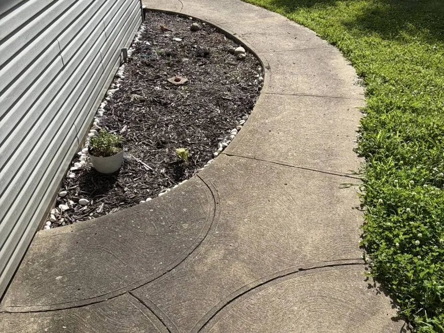 Before: dirty concrete