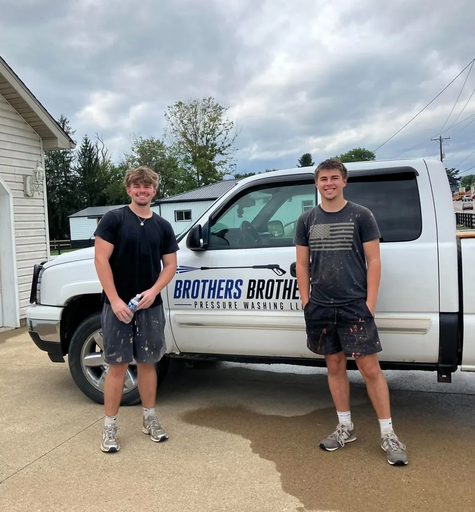 Mason and Jordan, owners of Brothers Brothers Pressure Washing